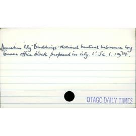 Dunedin City - Buildings - National Mutual Insurance Coy