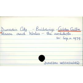 Dunedin City - Buildings - Golden Centre
