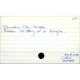 Dunedin City - Buses .