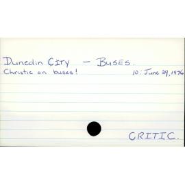 Dunedin CITY - BUSES.