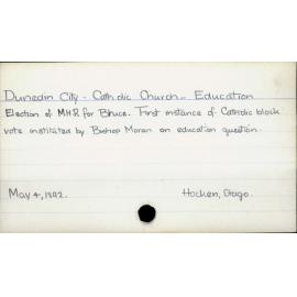 Dunedin City - Catholic Church - Education
