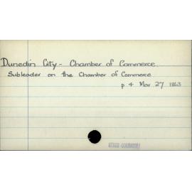 Dunedin City -  Chamber of Commerce.