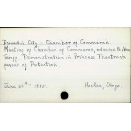 Dunedin City - Chamber of Commerce.