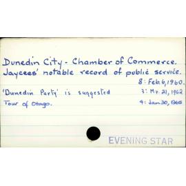 Dunedin City - Chamber of Commerce.