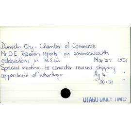 Dunedin City - Chamber of Commerce