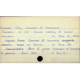 Dunedin City- Chamber of Commerce.