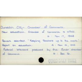 Dunedin City- Chamber of Commerce.