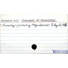 DUNEDIN CITY - CHAMBER OF COMMERCE