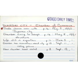 DUNEDIN CITY - Chamber of Commerce