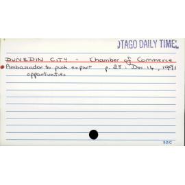 DUNEDIN CITY - Chamber of Commerce