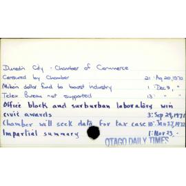 Dunedin City - Chamber of Commerce