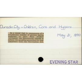 Dunedin City- Children, Care and Hygiene.