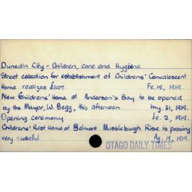 Dunedin City - Children, Care and Hygiene