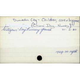 Dunedin City - Children, care & hygiene (Citizen's Day Nursery)