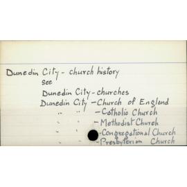 Dunedin City - Church history