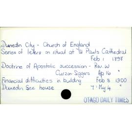 Dunedin City - Church of England
