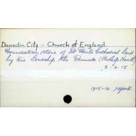 Dunedin City - Church of England.