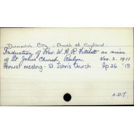 Dunedin City - Church of England.