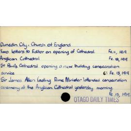 Dunedin City - Church of England