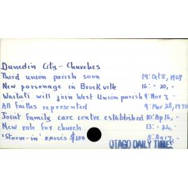 Dunedin City - Churches