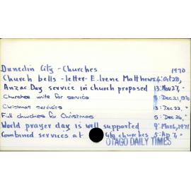 Dunedin City - Churches