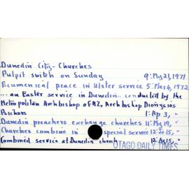 Dunedin City - Churches