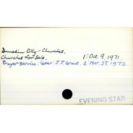 Dunedin City - Churches.