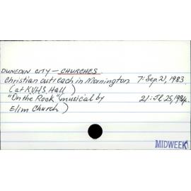 DUNEDIN CITY - CHURCHES