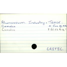 Aluminium industry and trade