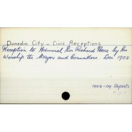 Dunedin City - Civic Receptions