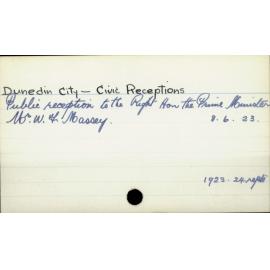 Dunedin City - Civic Receptions