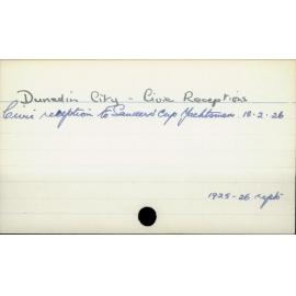 Dunedin City - Civic Receptions