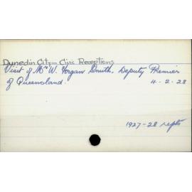 Dunedin City - Civic Receptions