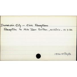 Dunedin City - Civic Receptions
