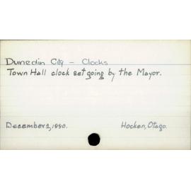 Dunedin City - Clocks