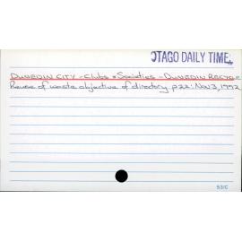 DUNEDIN CITY - Clubs & Societies - DUNEDIN RECYCLE