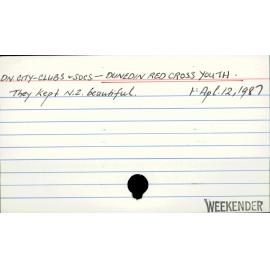 DN. CITY - CLUBS & SOCS. - DUNEDIN RED CROSS YOUTH. 