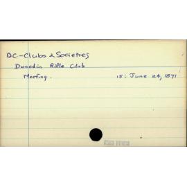 Dunedin City - Clubs & Societies - Dunedin Rifle Club