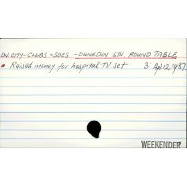 DUNEDIN CITY- CLUBS & SOCIETIES - DUNEDIN SOUTH ROUND TABLE