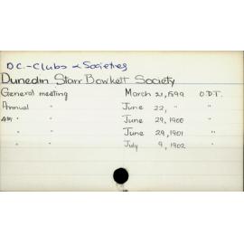 DC - Clubs & Societies  Dunedin Starr Bowkett Society