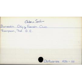 Dunedin City - Clubs & Soc's - French Club.