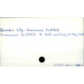 Dunedin City - Consumer Institute