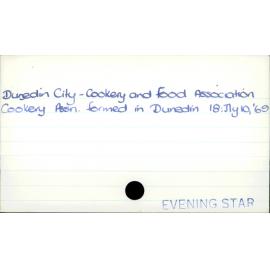 Dunedin City - Cookery and Food Association