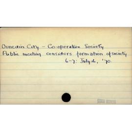 Dunedin City - Co-operative Society