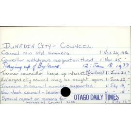 DUNEDIN CITY - COUNCIL.