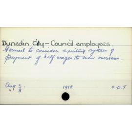 Dunedin City - Council employees.