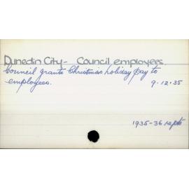 Dunedin City - Council employees