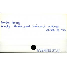 Amies, Hardy 