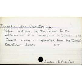 Dunedin City - Crematorium