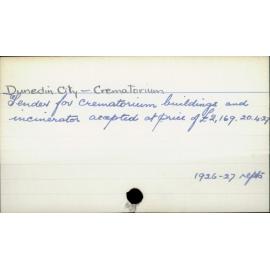 Dunedin City - Crematorium